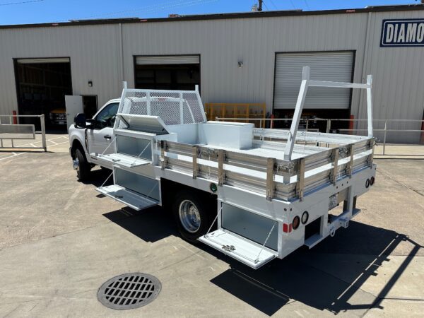 custom manufactured 12 foot flatbed body