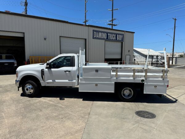 custom manufactured 12 foot flatbed body