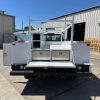 White 9' Diamond Truck Body Service Body #22.5-38-108-OT-B49 with aluminum diamond overlay and LED lights