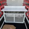 Ford F-550 service body bulkhead vents and removable guard panel protecting Air N Arc equipment