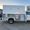 Ford F-550 service body roll-out drawers (250 lb) in front 34" compartment, mixed drawer heights