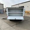 Diamond AB-6AC-98 Animal Transport Body for Chevy 2500HD with stainless-steel cage compartments and roof-mounted ventilation fans