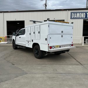 8 ft animal transport truck body AB-6AC-98 with 6 cage compartments on Ford chassis