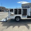 8 ft aluminum animal transport truck body A-AB-8AC-98 with 8 cage compartments on Ford chassis