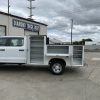 contractor utility truck body with tower compartments