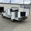 contractor utility truck body with tower compartments