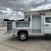 contractor utility truck body with tower compartments