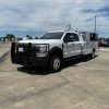 Crane service truck body on Ford F-450 with reinforced crane compartment and work platform