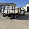 contractor flatbed truck with aluminum stake sides